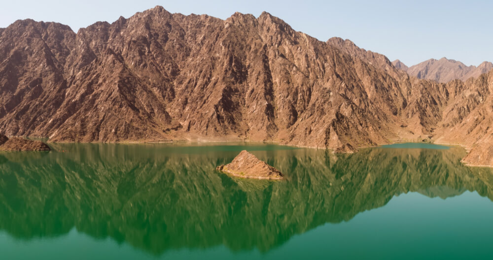 Guidare da Dubai a Hatta La diga di Hatta nel deserto di Dubai