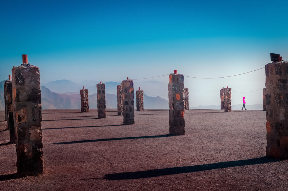 Von Dubai nach Jebel Jais fahren die schöne Aussicht in Jebel Jais