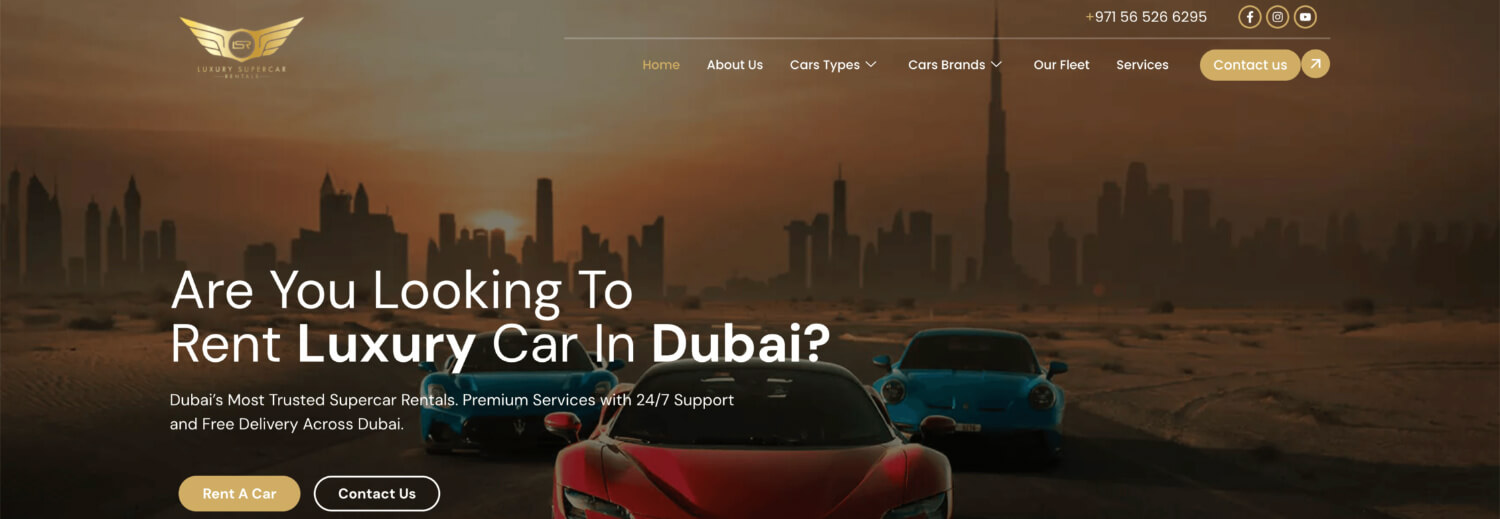 Les 10 meilleures sociétés de location de voitures de luxe à Dubai (Guide 2026) Supercars de luxe à Dubai