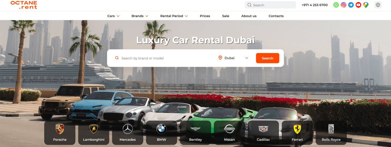 Les 10 meilleures sociétés de location de voitures de luxe à Dubai (Guide 2026) location d'octane