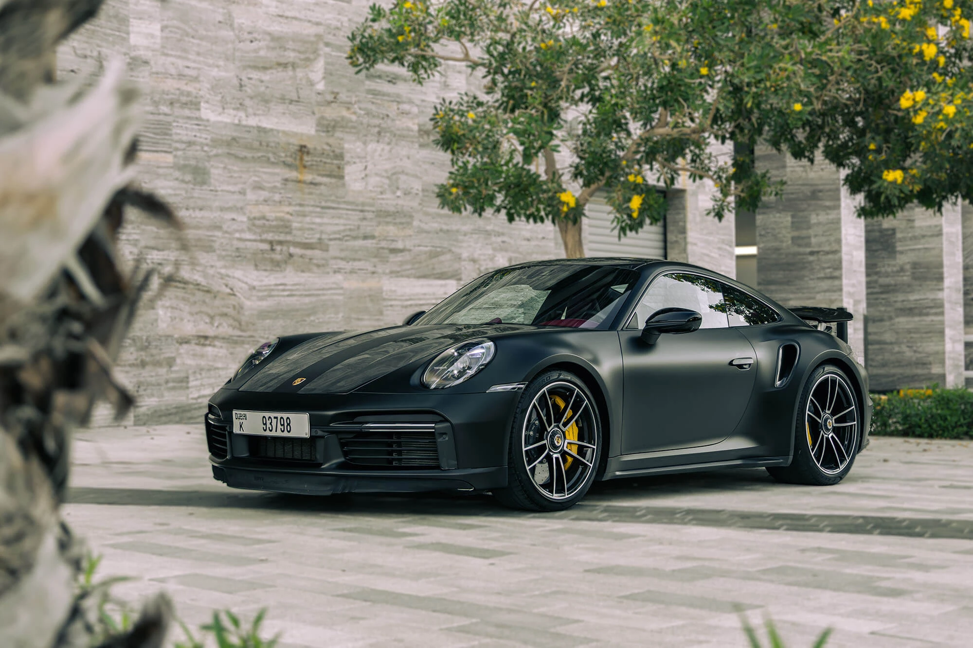 Porsche 911 Turbo S Zwart Mat